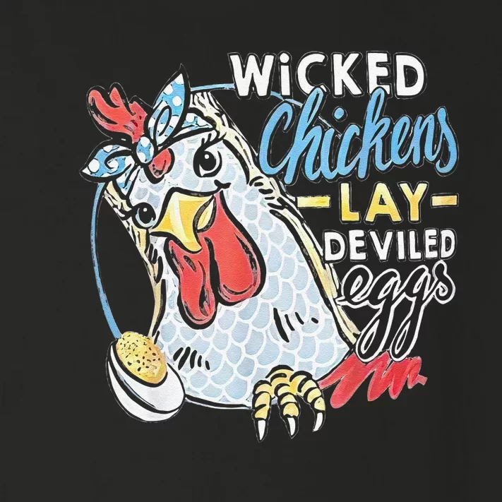 Funny Wicked Chickens Lay Deviled Eggs Funny Chicken Lovers Toddler Long Sleeve Shirt