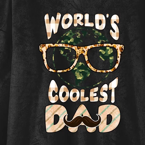 Funny World's Coolest Dad Beard Matchhing Family Gift For Father's Day Hooded Wearable Blanket