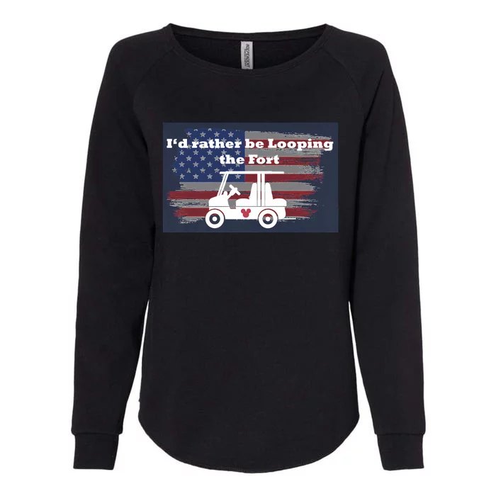 Fort Wilderness Camping Looping The Fort Campground Parade Womens California Wash Sweatshirt