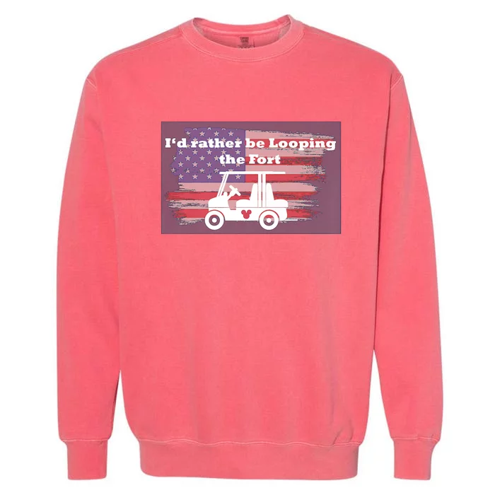 Fort Wilderness Camping Looping The Fort Campground Parade Garment-Dyed Sweatshirt