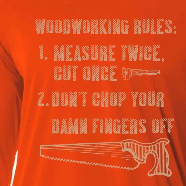 Funny Woodworking Carpentry Wood Lathe Funny Carpenter Gift Cooling Performance Long Sleeve Crew