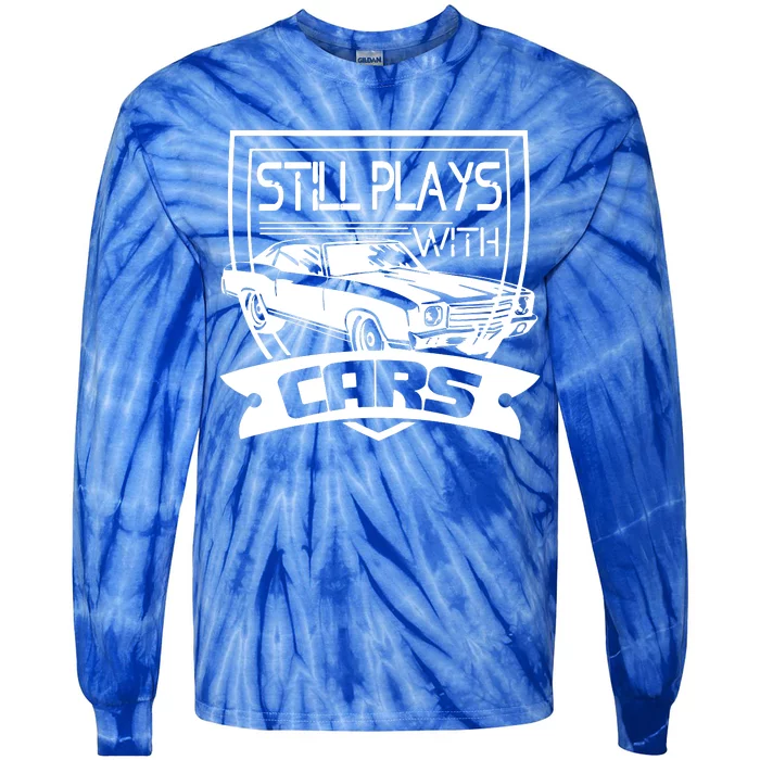 Father With Cars Tie-Dye Long Sleeve Shirt