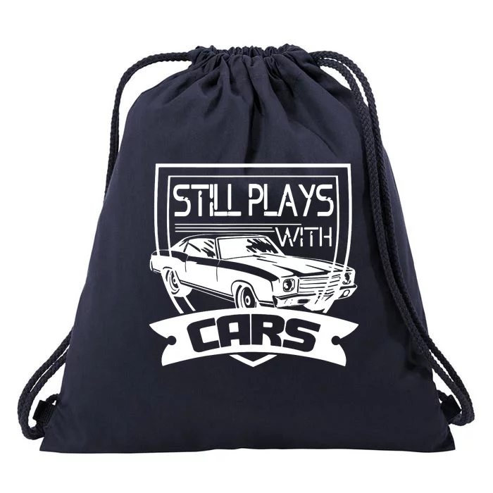 Father With Cars Drawstring Bag