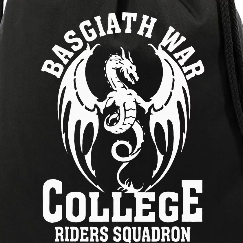 Fourth Wing College Riders Dragon Drawstring Bag