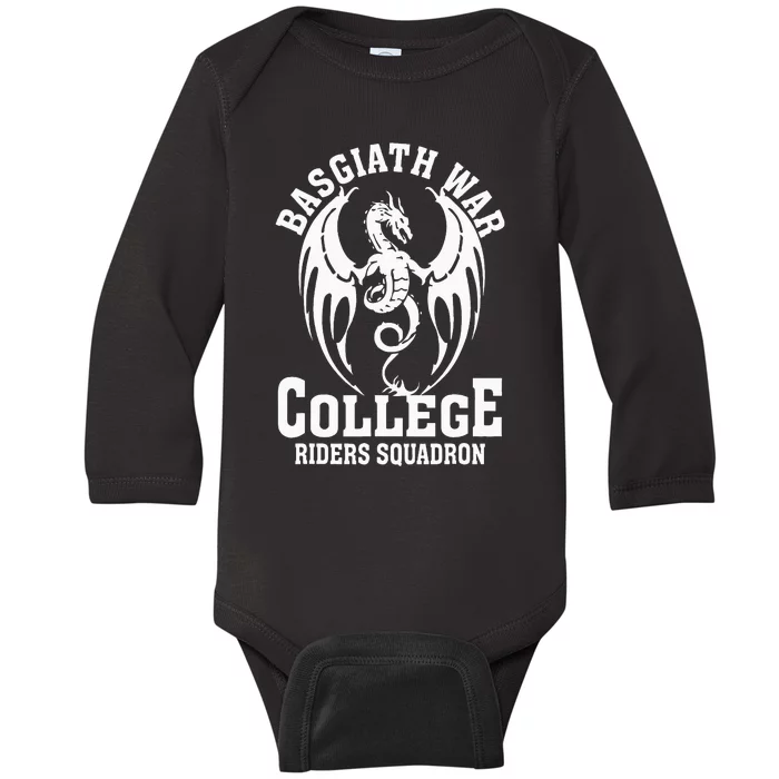 Fourth Wing College Riders Dragon Baby Long Sleeve Bodysuit