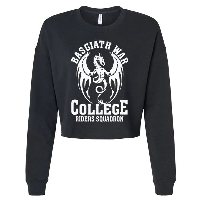 Fourth Wing College Riders Dragon Cropped Pullover Crew