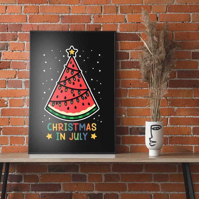 Funny Watermelon Christmas in July Wo Poster