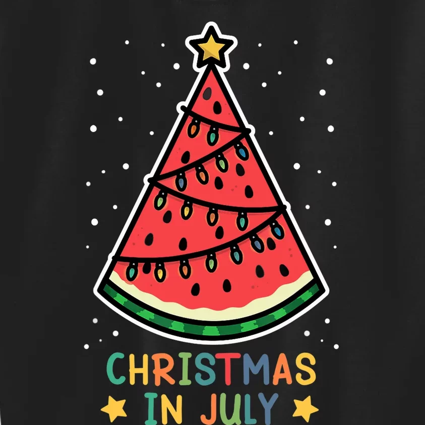 Funny Watermelon Christmas in July Wo Kids Sweatshirt