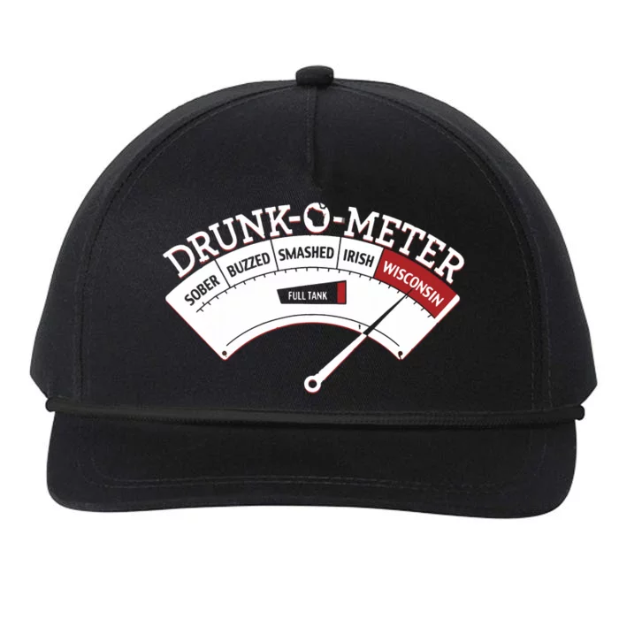 Funny Wisconsin Drinking Wisconsin Drunk Funny Snapback Five-Panel Rope Hat