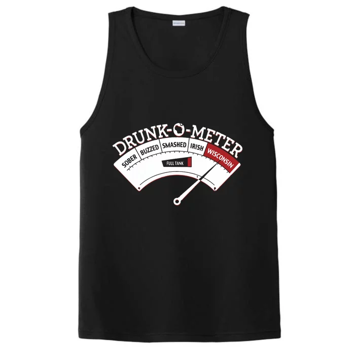 Funny Wisconsin Drinking Wisconsin Drunk Funny Performance Tank