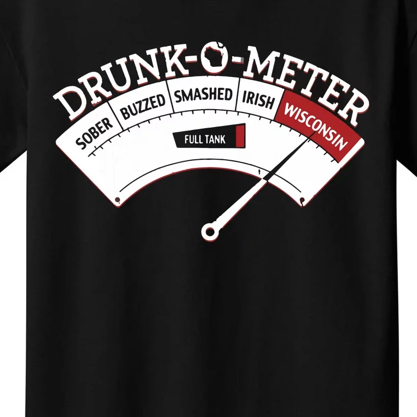 Funny Wisconsin Drinking Wisconsin Drunk Funny Kids T-Shirt