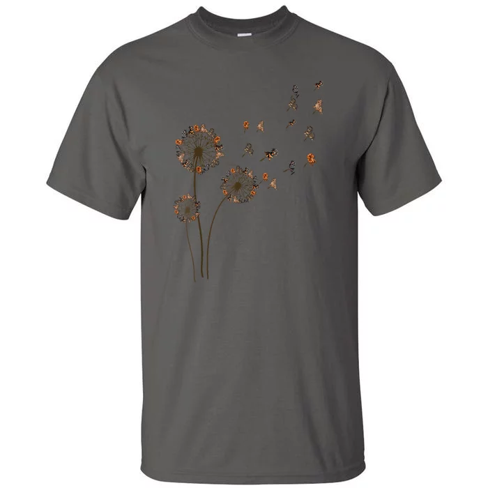 Flower Weiner Dog Long Haired Dachshund Dandelion Gift Tall T-Shirt