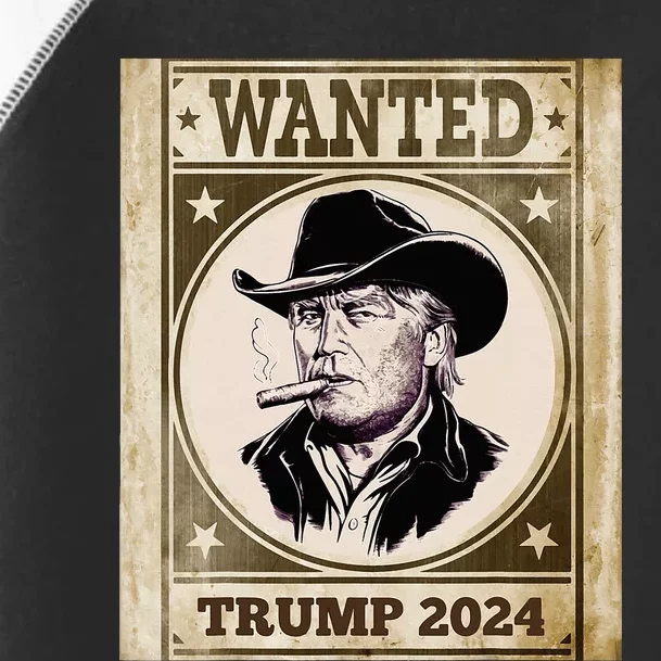 Funny Wanted Donald Trump Poster Trump 2024 Supporter Toddler Fine Jersey T-Shirt