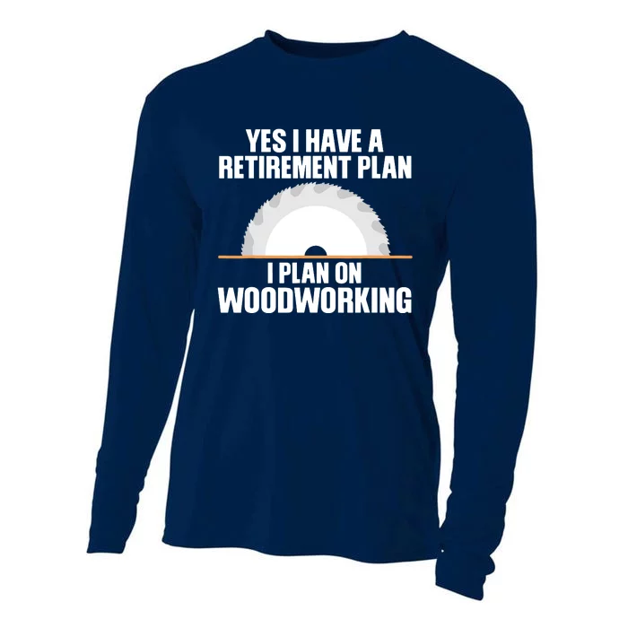 Funny Woodworking Design For Men Dad Carpenter Woodworker Cooling Performance Long Sleeve Crew