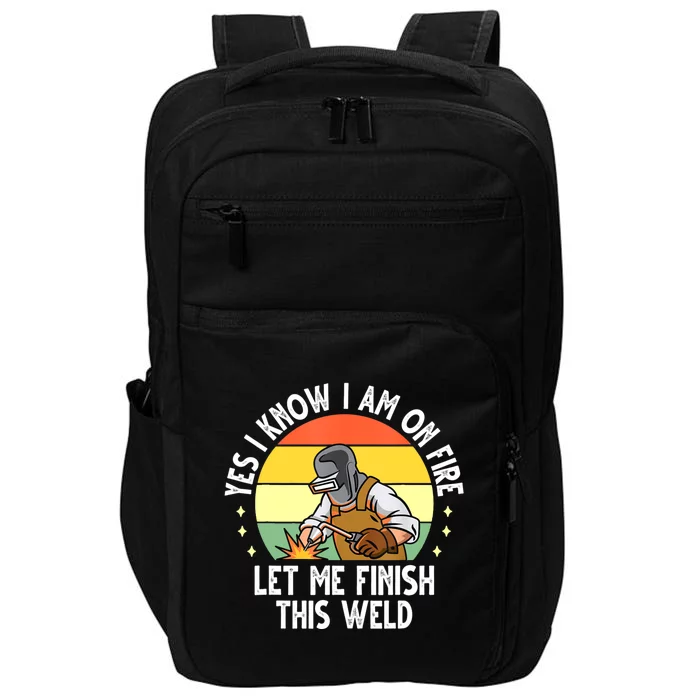 Funny Welding Design Dad Welder Worker Welding Vintage Impact Tech Backpack