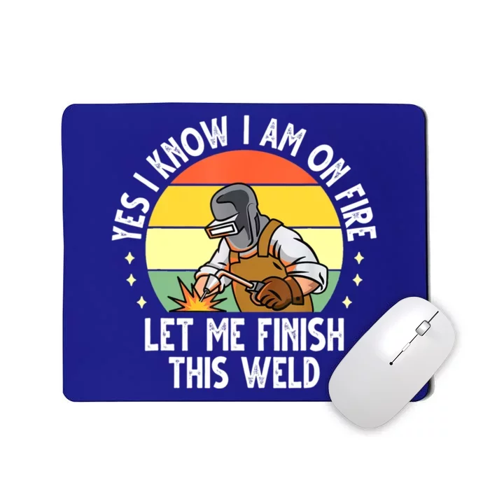 Funny Welding Design Dad Welder Worker Welding Vintage Mousepad