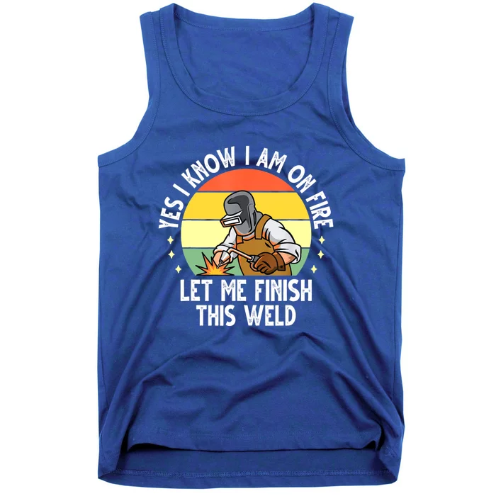 Funny Welding Design Dad Welder Worker Welding Vintage Tank Top