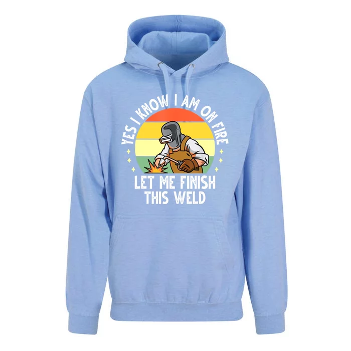 Funny Welding Design Dad Welder Worker Welding Vintage Unisex Surf Hoodie