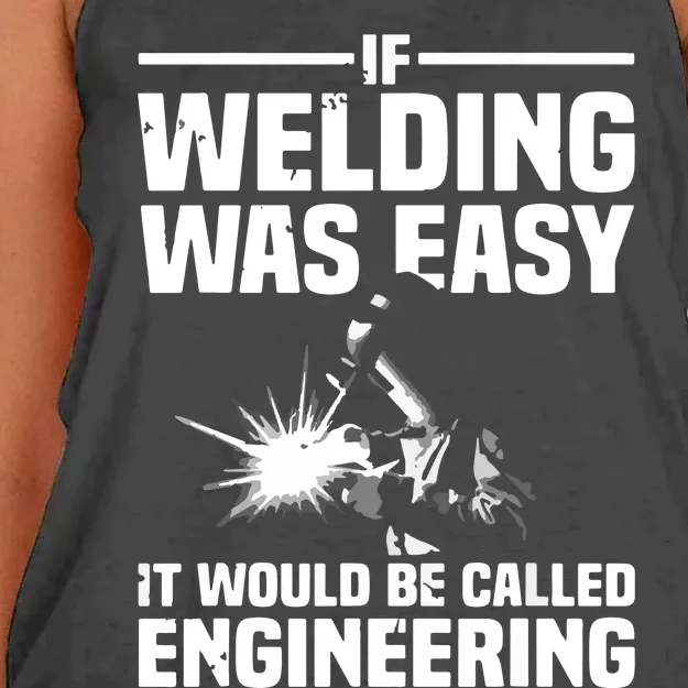 Funny Welding Design For Welder Weld Welding Lover Women's Knotted Racerback Tank