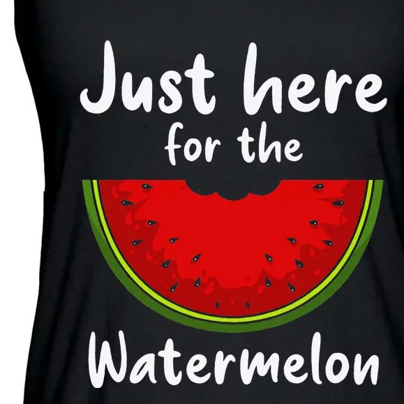 Funny Watermelon Design For Watermelon Wedge Fruit Ladies Essential Flowy Tank