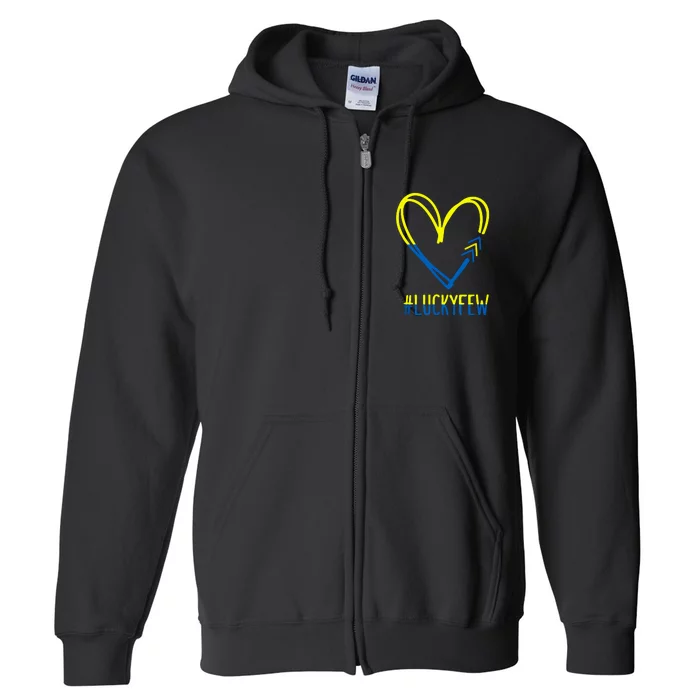 Funny World Down Syndrome Awareness Day 3 Arrows Lucky Few Tattoo Gifts Full Zip Hoodie