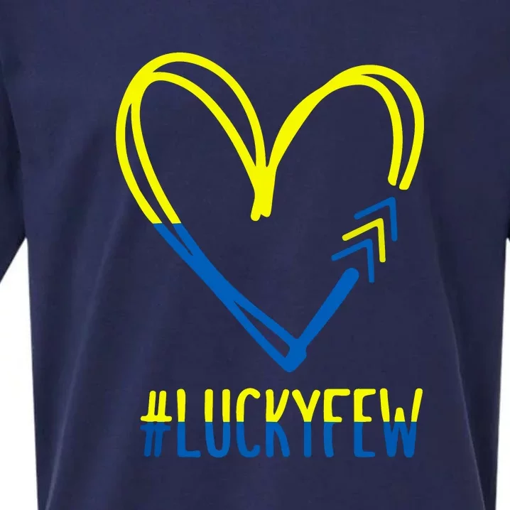 Funny World Down Syndrome Awareness Day 3 Arrows Lucky Few Tattoo Gifts Sueded Cloud Jersey T-Shirt