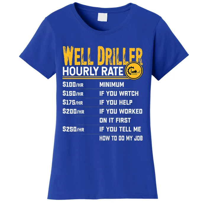 Funny Well Driller Hourly Rate Women's T-Shirt