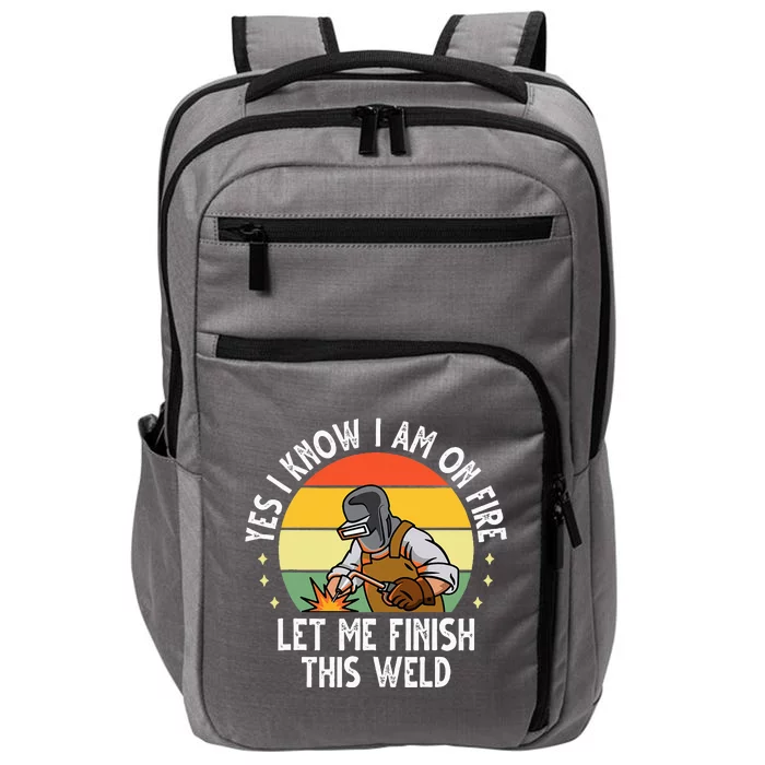 Funny Welding Design Dad Welder Worker Welding Impact Tech Backpack