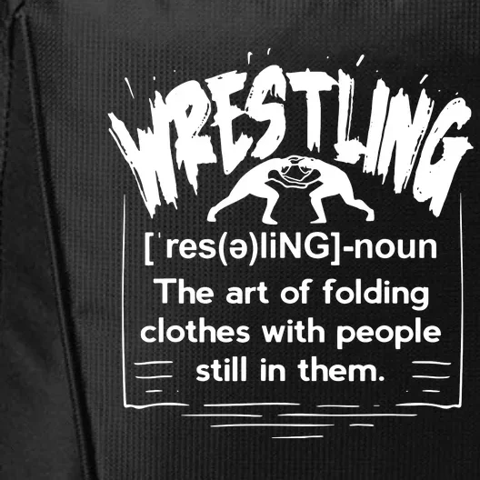 Funny Wrestling Definition Wrestler City Backpack