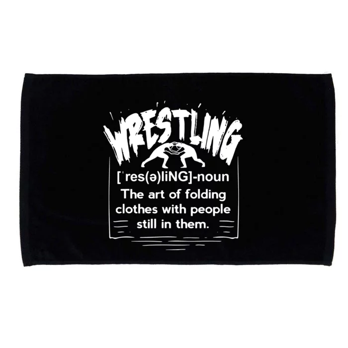 Funny Wrestling Definition Wrestler Microfiber Hand Towel