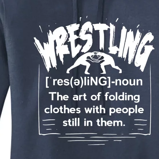 Funny Wrestling Definition Wrestler Women's Pullover Hoodie