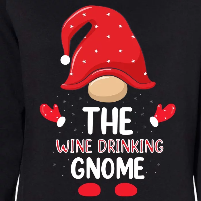 Funny Wine Drinking Gnome Funny Matching Family Christmas Gnome Wine Lover Gift Womens California Wash Sweatshirt