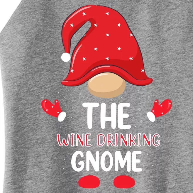 Funny Wine Drinking Gnome Funny Matching Family Christmas Gnome Wine Lover Gift Women’s Perfect Tri Rocker Tank