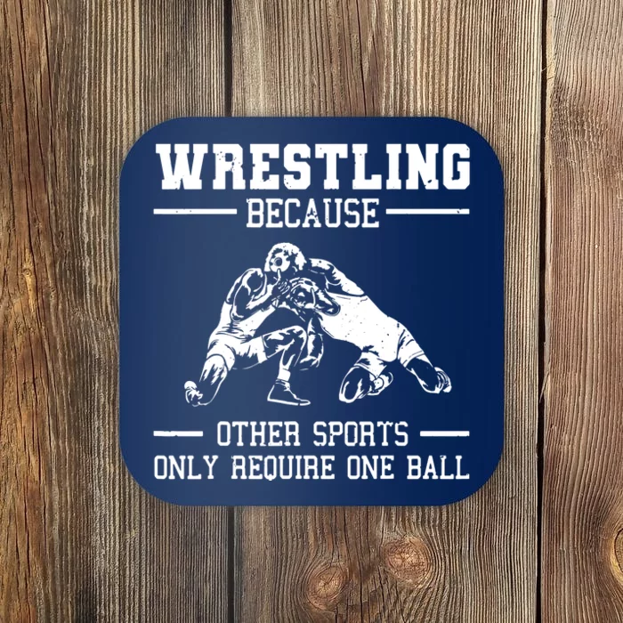 Funny Wrestling Design For Wrestle Athletes Coaster