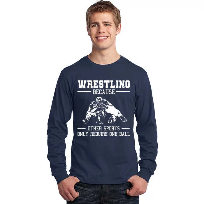 Funny Wrestling Design For Wrestle Athletes Tall Long Sleeve T-Shirt