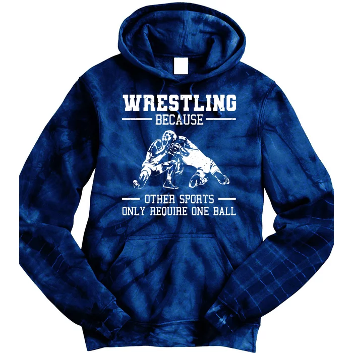 Funny Wrestling Design For Wrestle Athletes Tie Dye Hoodie