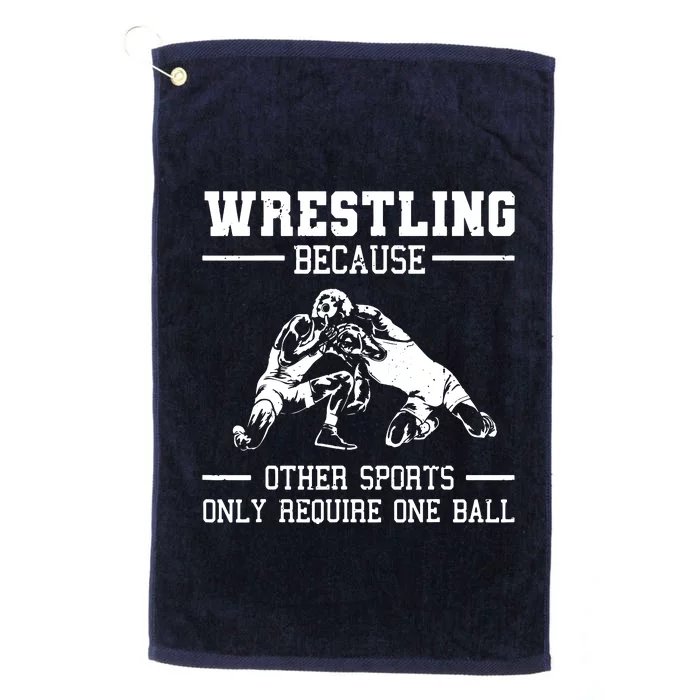 Funny Wrestling Design For Wrestle Athletes Platinum Collection Golf Towel