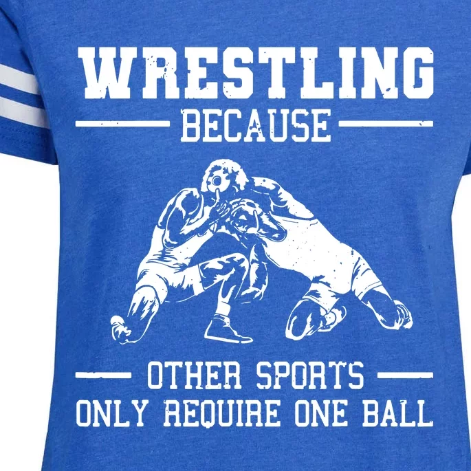 Funny Wrestling Design For Wrestle Athletes Enza Ladies Jersey Football T-Shirt