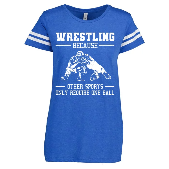 Funny Wrestling Design For Wrestle Athletes Enza Ladies Jersey Football T-Shirt