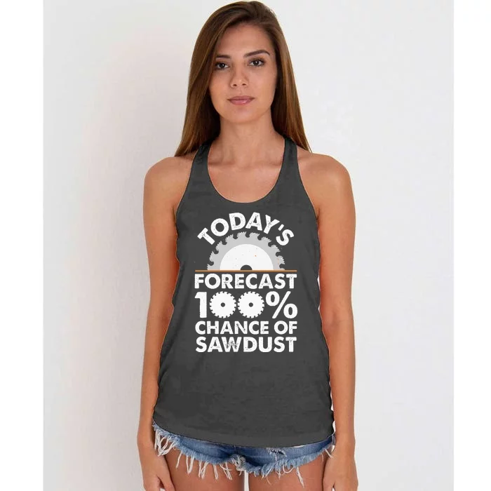 Funny Woodworking Design For Men Women Carpentry Woodworker Women's Knotted Racerback Tank