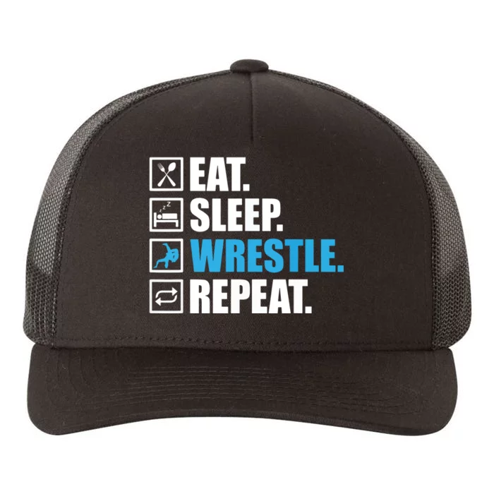 Funny Wrestling Designs For Wrestle Athlete Fans Yupoong Adult 5-Panel Trucker Hat