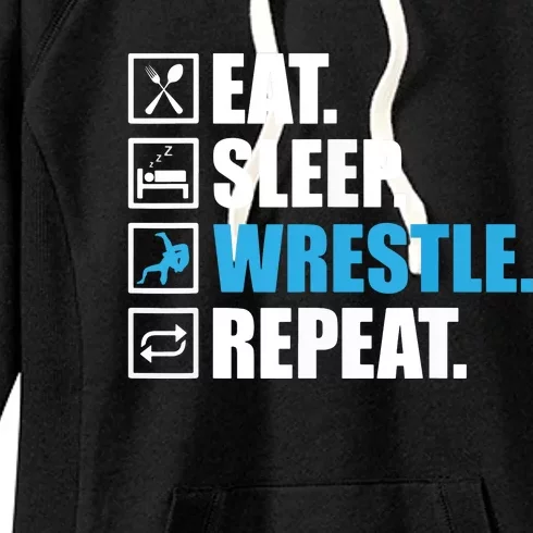 Funny Wrestling Designs For Wrestle Athlete Fans Women's Fleece Hoodie