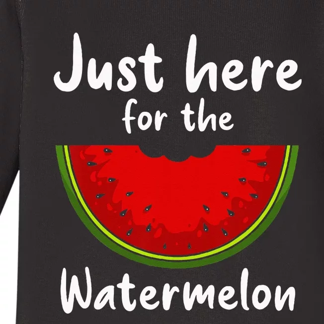 Funny Watermelon Design For Men Women Watermelon Wedge Fruit Baby Long Sleeve Bodysuit