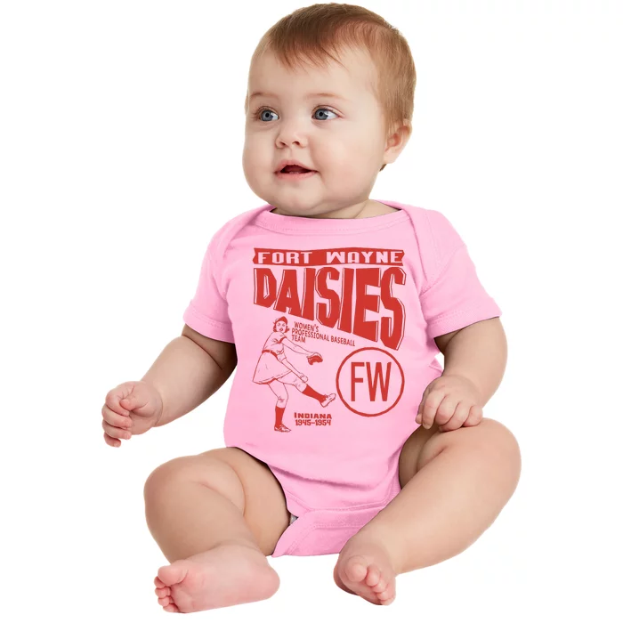 Fort Wayne Daisies Women Professional Baseball Team 1945 Baby Bodysuit