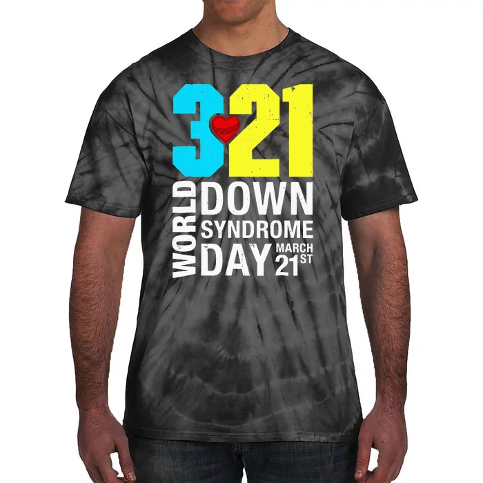 Funny World Down Syndrome Day March 21st Tie-Dye T-Shirt