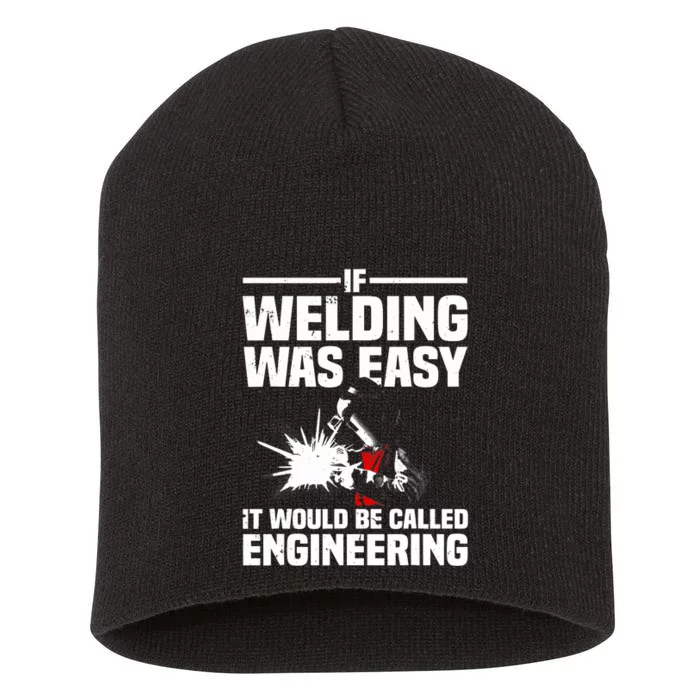 Funny Welding Design Welder Weld Welding Lover Short Acrylic Beanie