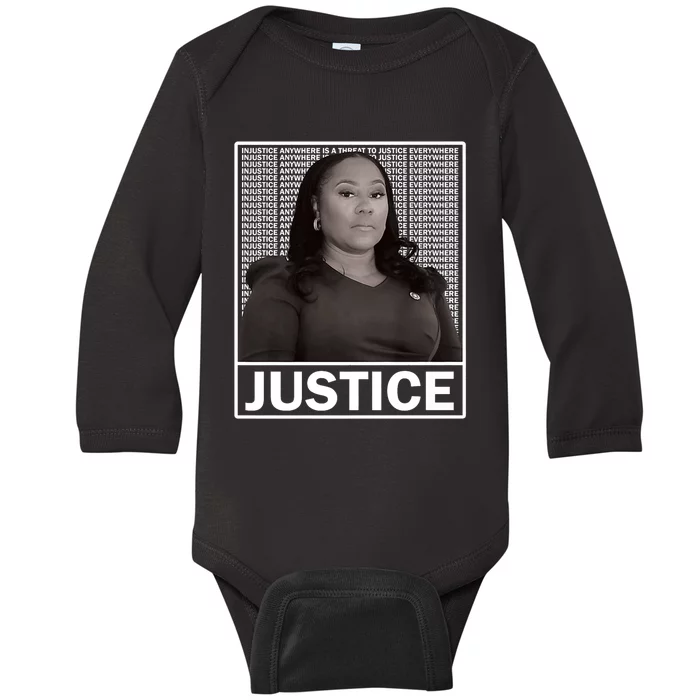 Fani Willis District Attorney Seeks Justice Baby Long Sleeve Bodysuit