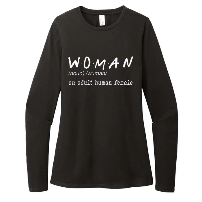 Funny Woman Definition Noun An Adult Human Female For Girl Womens CVC Long Sleeve Shirt