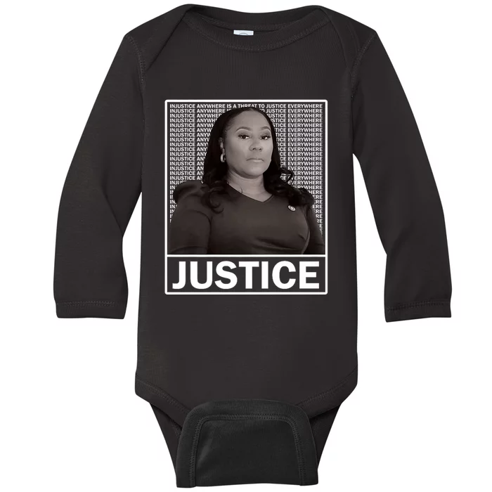 Fani Willis District Attorney Seeks Justice Baby Long Sleeve Bodysuit