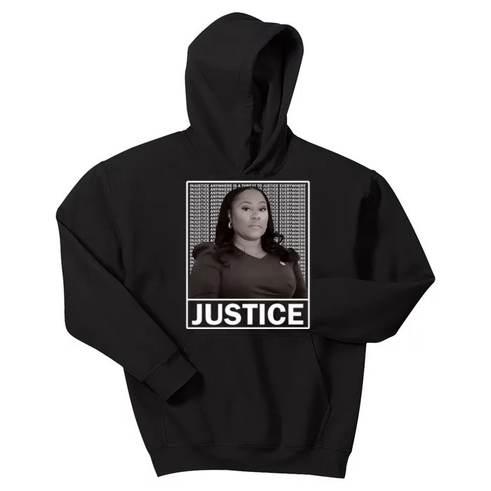 Fani Willis District Attorney Seeks Justice Kids Hoodie